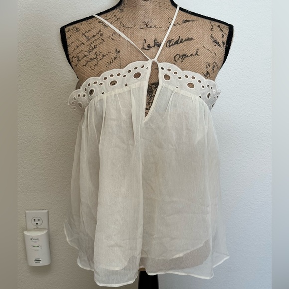 H&M Chiffon Swing Top Ivory- NWT - Picture 14 of 15